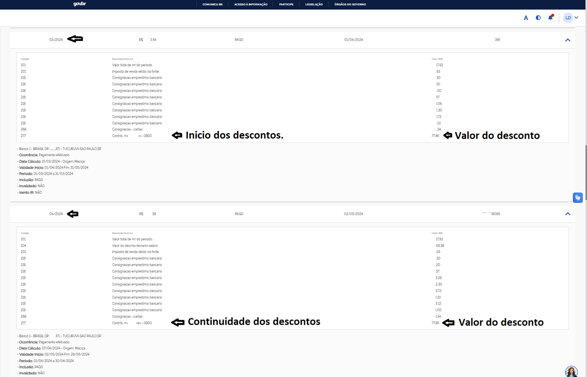 Início dos descontos